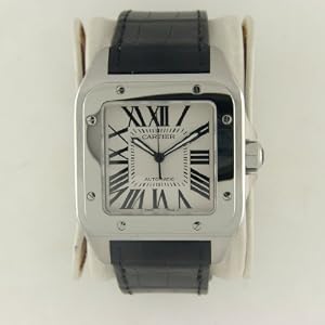Cartier Santos 100 Steel Automatic XL Mens Watch W20073X8