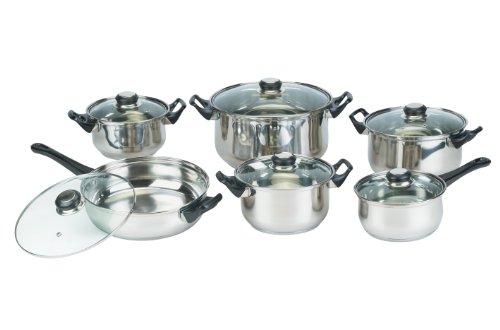 Vinaroz 12-Piece Vannes Stainless Steel Cookware Set
