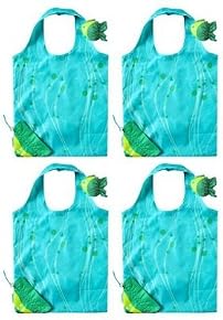 Reusable Shopping Tote, Foldable Animal, 4 Bag Set