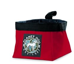 Planet Dog Travel Food & Water Bowl Red Large