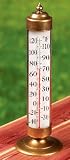 Antique Brass Easy to Read Deck/Tabletop Thermometer