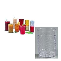 Carlisle Pebble Optic Design Drinkware Tumblers, 5 ounce, Clear (One Dozen Dishwasher Safe Break Resistant SAN Plastic Drinking Glasses)