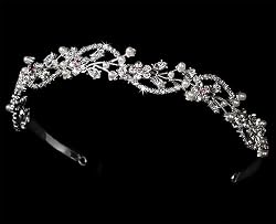 Silver Rhinestone Wedding Heaband Bridal Tiara 120
