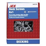ACE DRYWALL SCREWS 21752 Deck Screw, Coarse Thread # 6 x 1