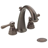 Moen T6123ORB Kingsley Two-Handle High Arc Bathroom Faucet, Oil Rubbed Bronze (Not CA / VT Compliant) (Valve Not Included)