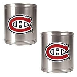 Montreal Canadiens NHL 2pc Stainless Steel Can Holder Set- Primary Logo by Great American Products