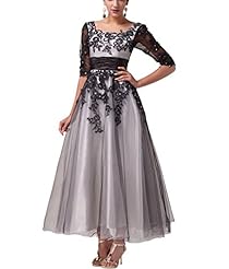 Elbow Length Sleeves Lace-Up Tulle Homecoming Dress/Prom Dress/Party Dress/Wedding Dress 