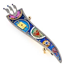 Modern Rainbow Wave Mezuzah from the Artazia Collection #801 GM OM