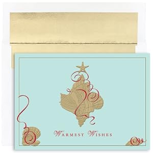 Seashell Greetings Tropical Holiday Cards -