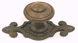Top Knobs-Britannia Collection M27 Canterbury Knob w/backplate in Rust