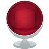 LexMod Eero Aarnio Style Ball Chair in Red LexMod Eero Aarnio Style Ball Chair in Red