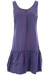 Pleated Tank Summer Linen  Dress