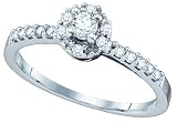 Beautiful White Gold Diamond Engagement / Promise Ring " Size 7 " ** SPECIAL **