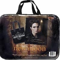 New Moon Soul and Logo Fleece and Tote Bag Set - Edward Cullen Throw Blanket and Carrying Bag Licensed Twilight Saga NECA