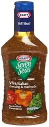 Kraft Seven Seas Viva Italian Dressing and Marinade, 16-Ounce Bottles (Pack of 6)