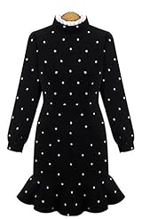 Wool Floral Print Mermaid Peplum Lace Long Sleeves Party Dress 