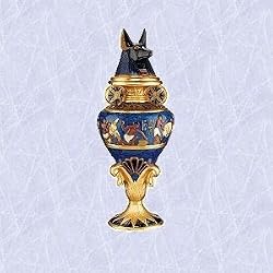 Egyptian Anubis Ceramic Urn with lid