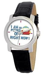 South Park Men's D1560S026 Eurus Collection Cartman Black Leather Watch