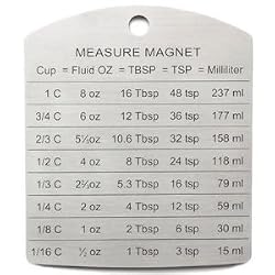Stainless Steel Endurance Kitchen Cooking Measure Magnet