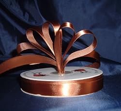 Ribbon - Satin Ribbon- 5/8" Single Face 50 Yards (150 FT) - Brown - Sewing - Craft - Wedding Favors