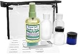 Travel Safe BedBug Spray Kiit, Clear Vinyl Bag, 4 Travel Size Toiletry Containers and 1 Travel Size Bed Bug and Insect Spray  6pieces