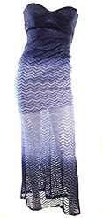Strapless Chevron Print Polyester Full Length Glittering Sheath  Dress
