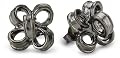 Tuleste Market Ribbon Gunmetal Stud Earrings from Tuleste Market