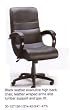 LEATHER AND MESH EXECUTIVE HIGH BACK CHAIR