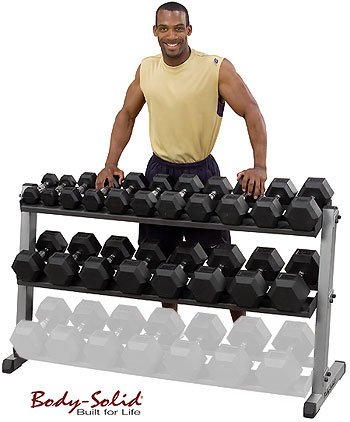 Body Solid GDR60 2 Tier Horizontal Dumbbell Rack