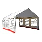 Festzelt PVC Pavillon Raucherzelt Partyzelt 4×6 M weiß rot