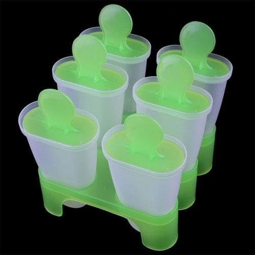 Xhan 6 Cell Frozen Ice Cream Pop Partical charming Mold Popsicle Maker Lolly Mould Tray Pan Kitchen DIY