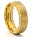 8MM Tungsten Carbide Brushed Gold Mens Wedding Band Ring (Available Sizes 7-14 Including Half Sizes) (10)