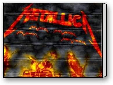 Funnyone Custom Modern Wall Art Decoration for Home Molten Metallica Canvas Prints