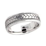 HAND BRAIDED WEDDING RING IN WHITE GOLD