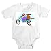Baby clothes with motorcyclist, pet, motorcycle, dog, biker