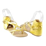 LANA Women's Sandal Yellow Snake Pat Pu