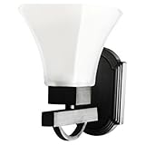 IMAGE OF Efficient Lighting Interior Wall Sconce Lighting Fixture with a Powder Coated Nickel Finish, Energy Star Qualified