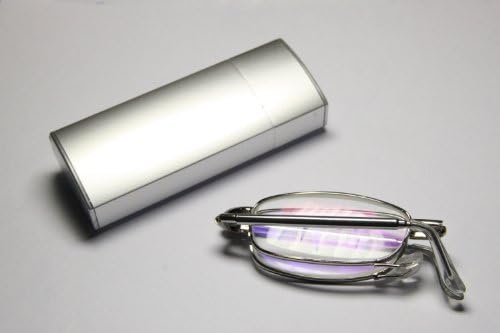 V Zoom Ultra Compact Read Book Map Menu Folding Reading Glasses & Portable Flip Top Eyeglasses Case +3.00