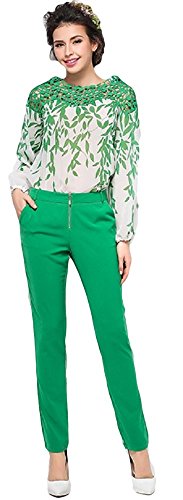 STILE MODA 長袖 シャツ カットソー セットスーツ ラウンドネック パンツ ペンシルパンツ スキニータイプ スレンダー 細身 OL 通勤 キレイ系 およばれ カジュアル フェミニン ガーリー ボヘミアン カレッジ 体型カバー サイズ豊富 美脚 脚長効果 レース オリジナルバッジ付き STMB-0000214