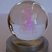 Nativity Scene crystal optical glass - Sphere (8.5 cm OR 3.4 inches) - With Rotating Colors stand