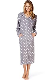 Per Una Cotton Rich Spotted Zip Through Dressing Gown