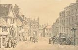 Hand Made Oil Reproduction - Thomas Rowlandson - 24 x 16 inches - High street in a country town
