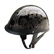 Half Helmets - Motorcycle Half Helmet DOT 100 Screaming Skulls Silver