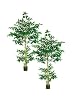 TWO Pre-Potted 8' Artificial Fishtail Palm Trees