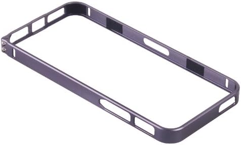 DHSHOP Fashion Luxury Ultra-Thin 0.7mm Aluminum Metal Alloy Blade Bumper Bezel Frame Case Cover for iPhone 5 5G 5S (Grey)