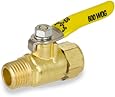 Smith-Cooper International 8141 Series Brass Mini Ball Valve, Inline, Lever Handle, NPT Female