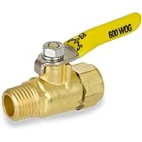 Smith-Cooper International 8141 Series Brass Mini Ball Valve, Inline, Lever Handle, NPT Female