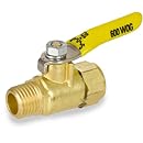 Smith-Cooper International 8141 Series Brass Mini Ball Valve, Inline, Lever Handle, 1/8" NPT Female