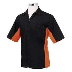 Buy Chef Works CSMC-BLO-2XL Men Universal Contrast Shirt, Black Orange, 2XL by Chef Works now!