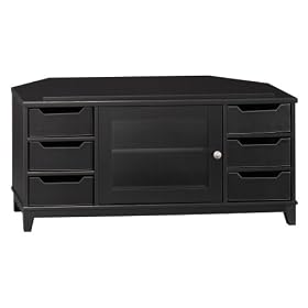 Bush Furniture Weston Corner TV Stand, Black